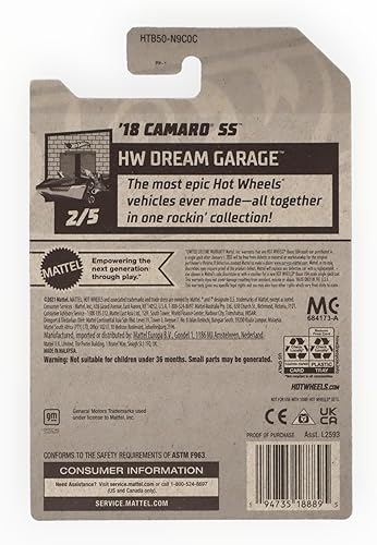 Miniatura 2 de Hot Wheels '18 Camaro SS, HW Dream Garage 25 Negro 32250