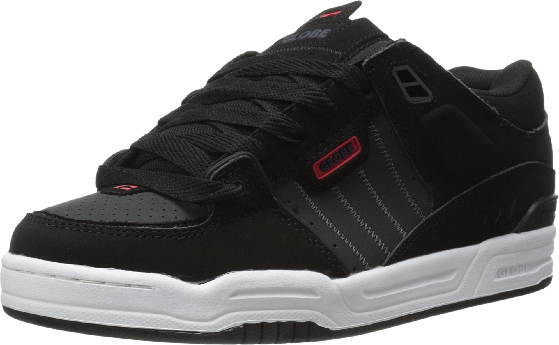 Globe Mens Fusion Skate Shoes, Black/Night/Red, 8 M US