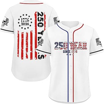 250 Anniversary USA Baseball Jersey Shirt Patriotic America Anniversary 250th American Flag Skull Freedom Shirt