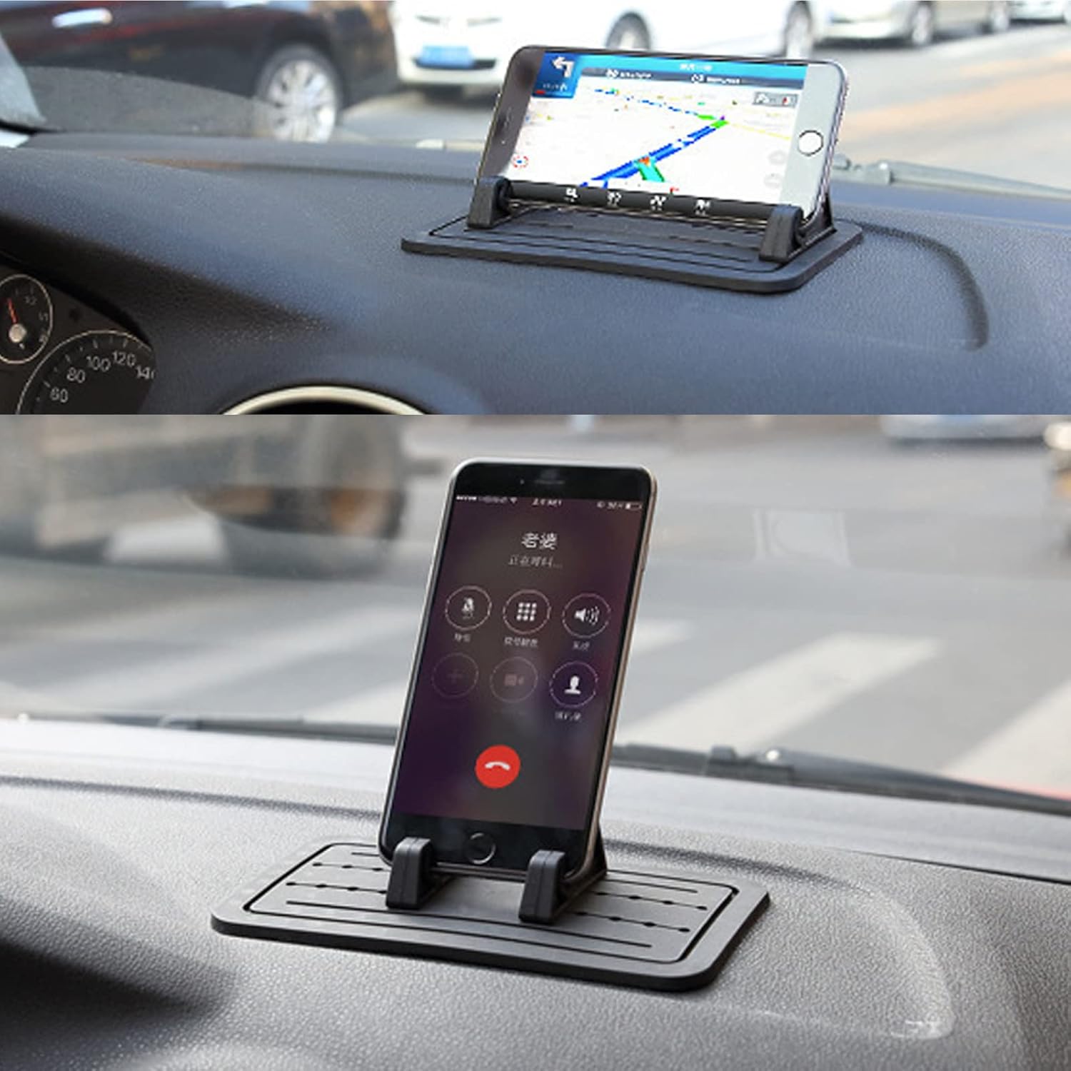 Nlmayt Car Dashboard Mat Phone Holder Non-slip Silicone Cell Phone Dash Mount Pad Car Phone Sticky Pad Stand for All Vehicles Phones GPS 3 71dRke +w4L. AC SL1500