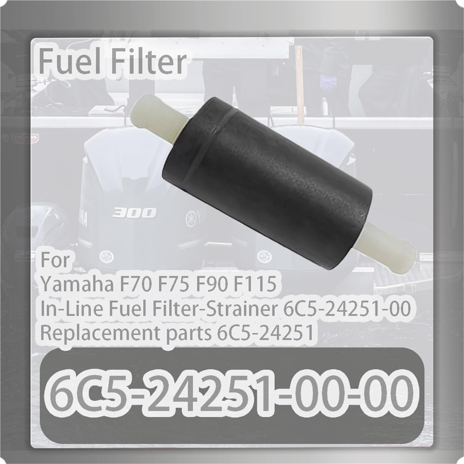 Filtro de combustible 6C5-24251-00-00 for F70 F75 F90 F115 Filtro de combustible en línea-colador 6C5-24251-00 Piezas de repuesto 6C5-24251(10 pcs)