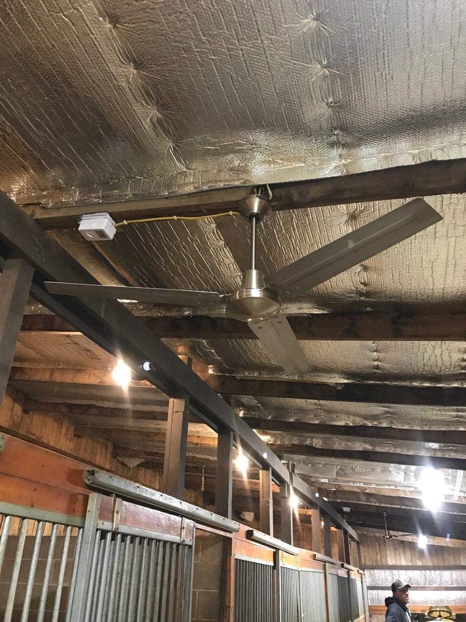 US Energy Products Double Sided Reflective Heat Radiant Barrier Aluminum Foil Insulation (1/4 Thick R8 Double Poly-Air) Roll: Walls Attics Air Ducts Windows Radiators HVAC Garages + More (36" x 100')