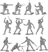 Vista 5 de TimMee Juego de Helicóptero de Soldados de Plástico - Gris 26 piezas Hecho en EE.UU