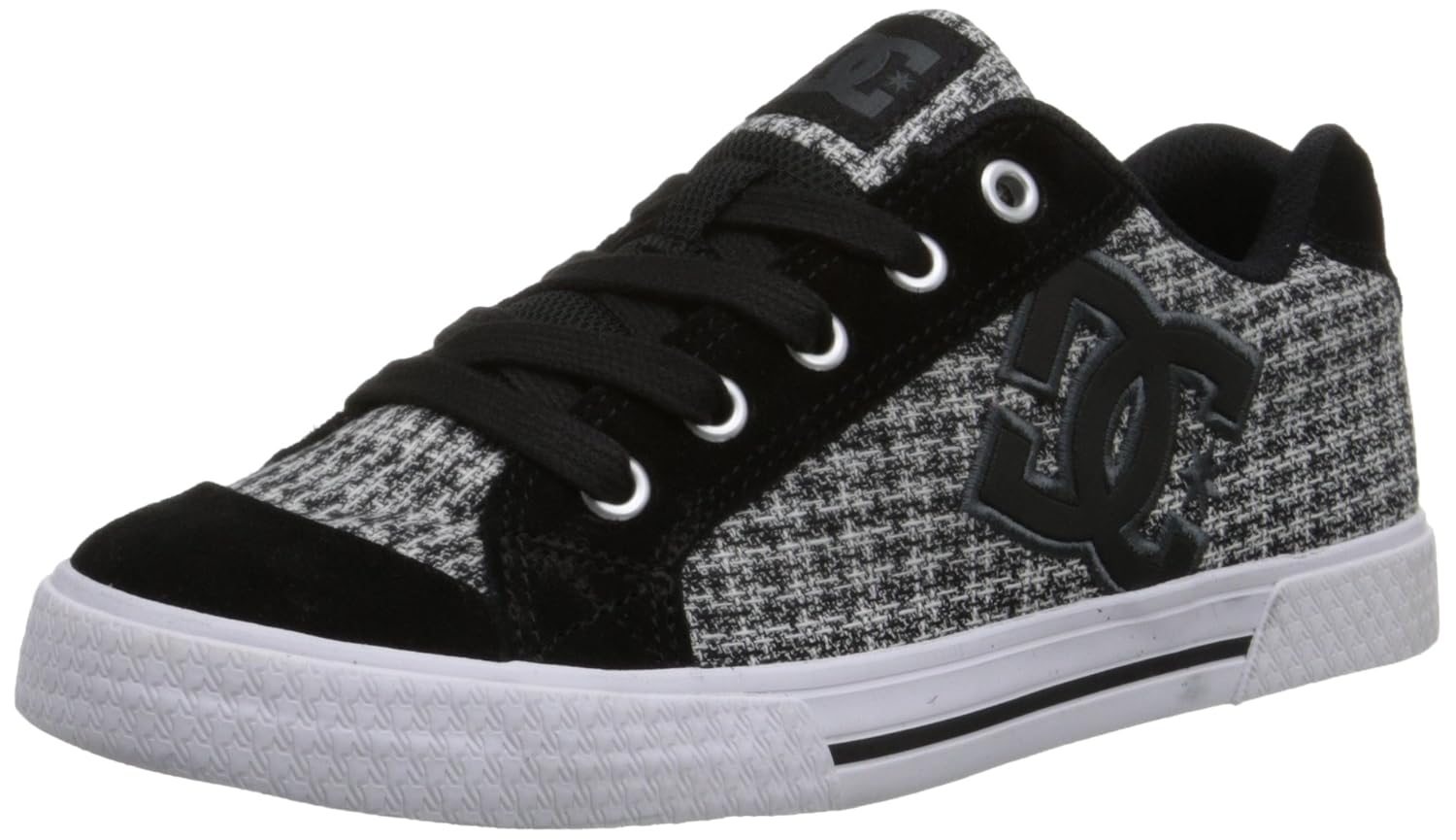 DC Women's Chelsea SE Skate Shoe, Black/White/Grey, 10.5 M US