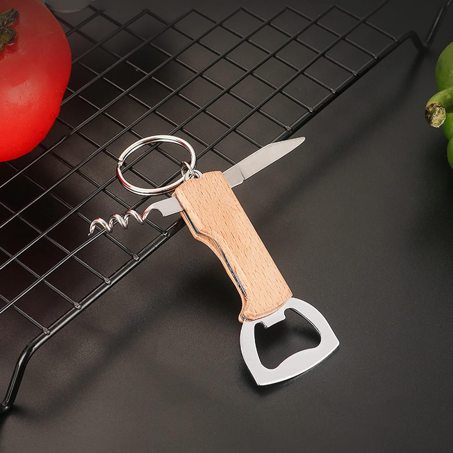 Bottle Opener Waiters Corkscrew, Wine Bottle Opener, Wine Key, Multi-Functional All-in-1（3 And1 Multi）