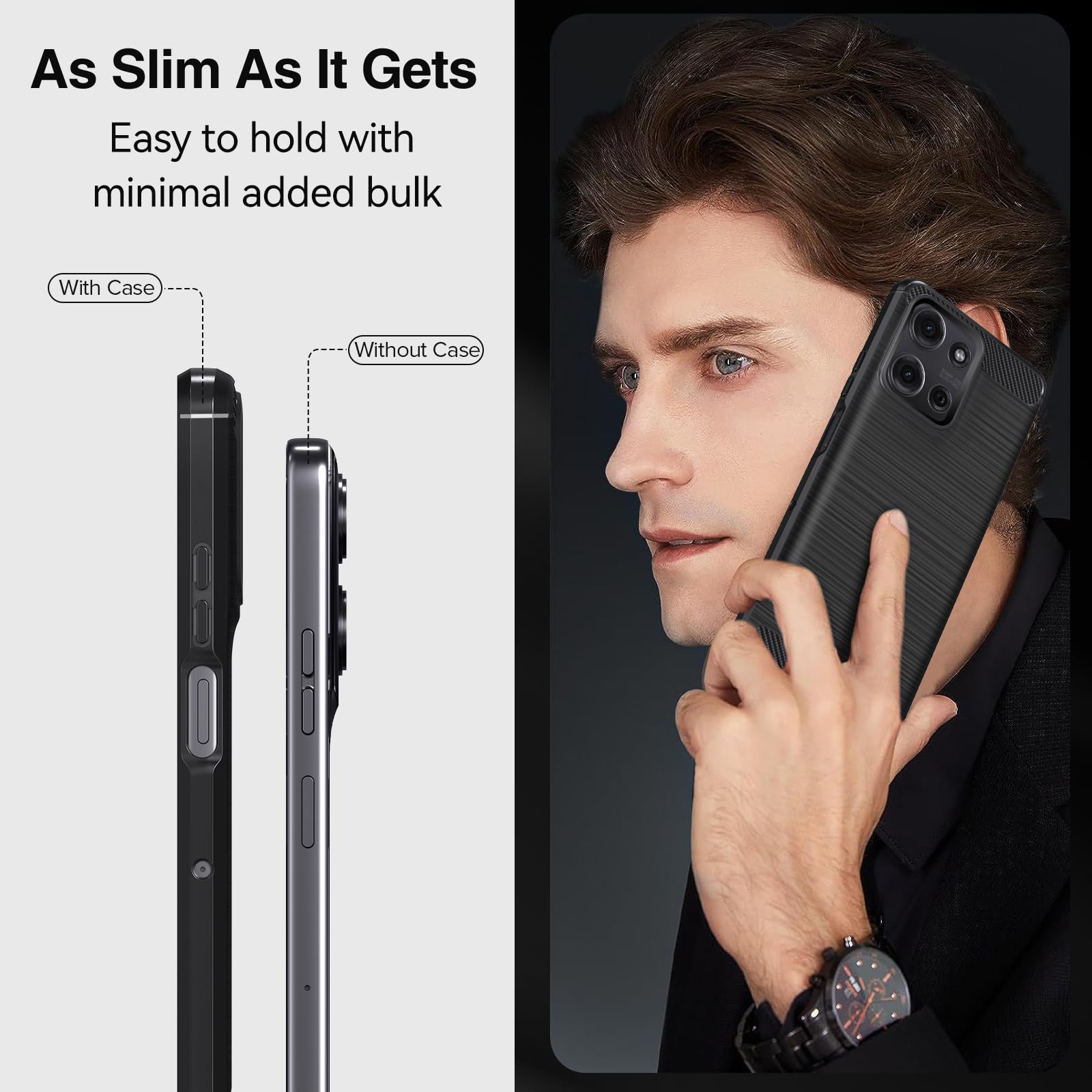 iVoler Etui do Motorola Moto G75 5G z 2 szt. szkło hartowane, [Odporny na wstrząsy wojskowy] Ochronna obudowa, cienka miękka silikonowa TPU odporna na odciski palców odporna na zarysowania obudowa,