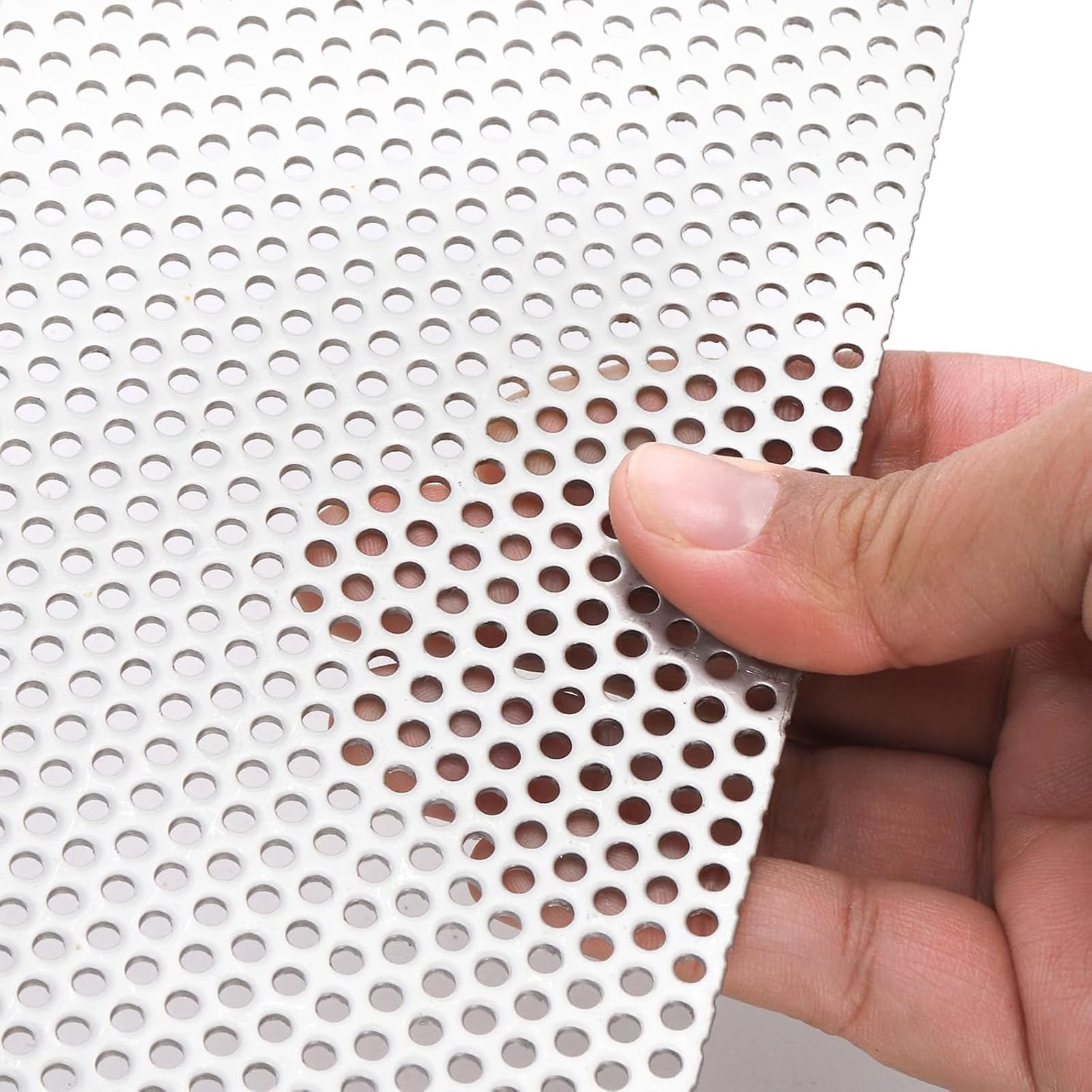 Tôles Perforées en Métal Grille INOX Plaque D'observation Clôture Cage, Extendu Métal Maille Plaque Écran Décoratif Mailles 304 INOX Acier Perforé Tôle(3mm Mesh,40x40cm)