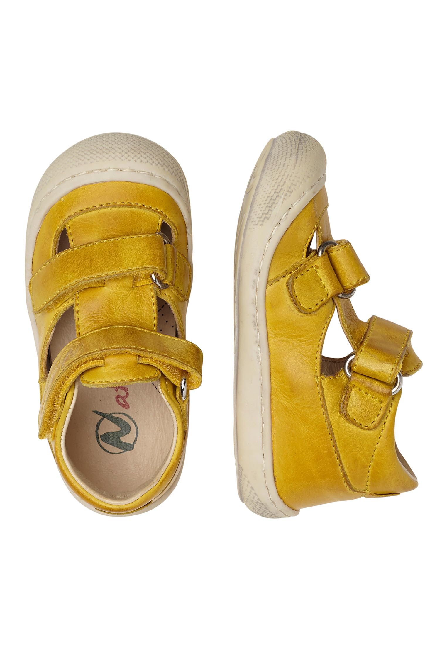 Naturino Sandali semi chiusi in pelle, Giallo- 19