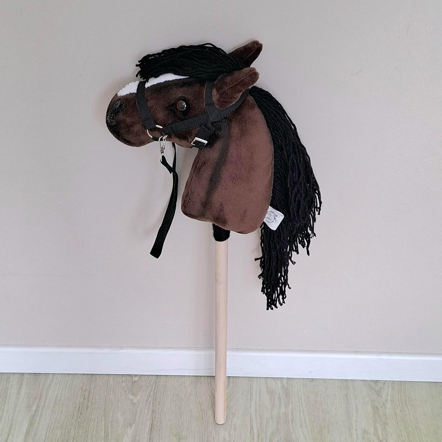 Hobby Horse Set - Chestnut Hobby Horse on Stick with Bridle and Halter - Hobbyhorse for Kids A4