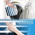 Sunlit Ombre Blue Bathroom Rug Nautical Bath Mat for Bathroom Non Slip 30"x20" Blue and White
