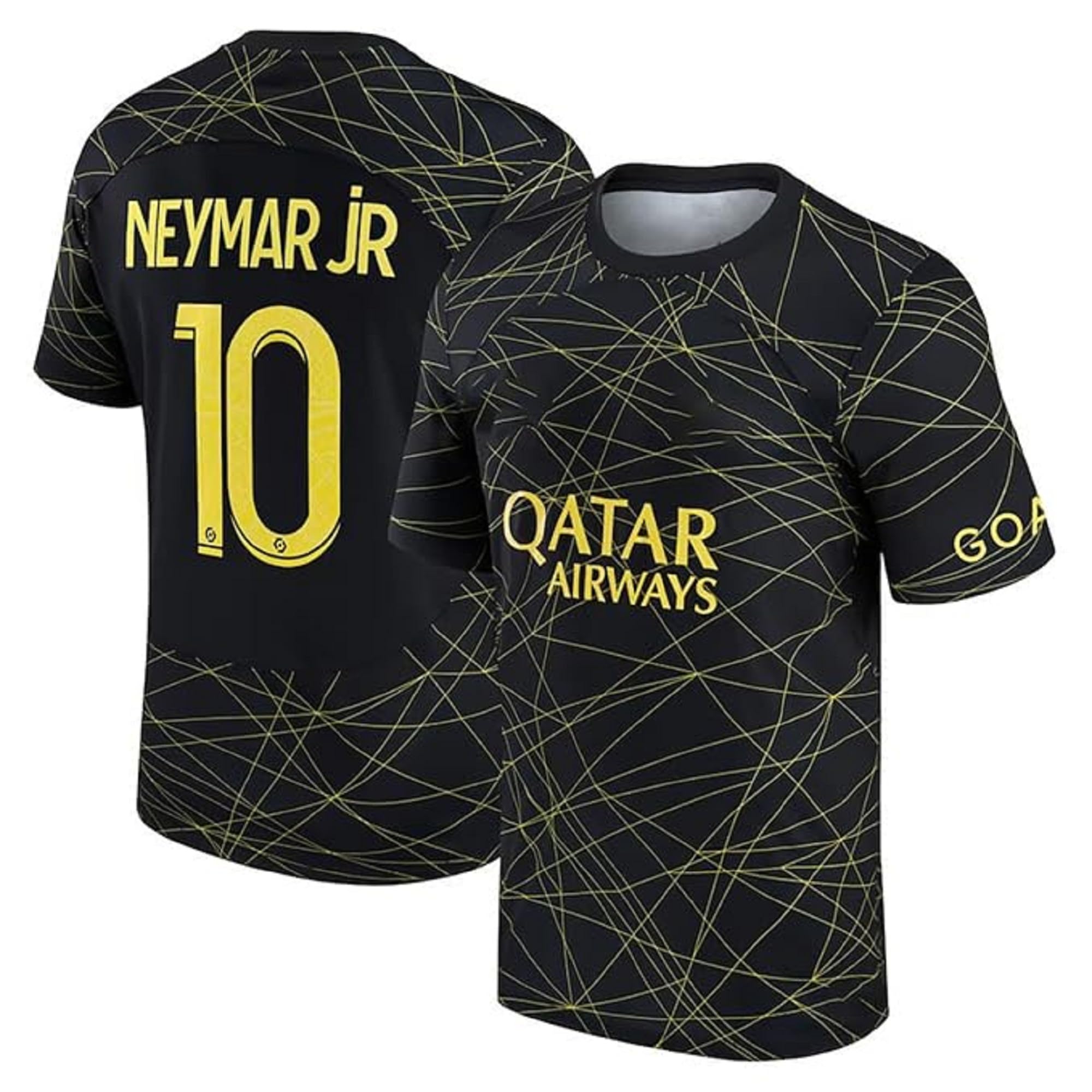 Neymar Football Jersey PSG Black Tshirt for Men-picture-23