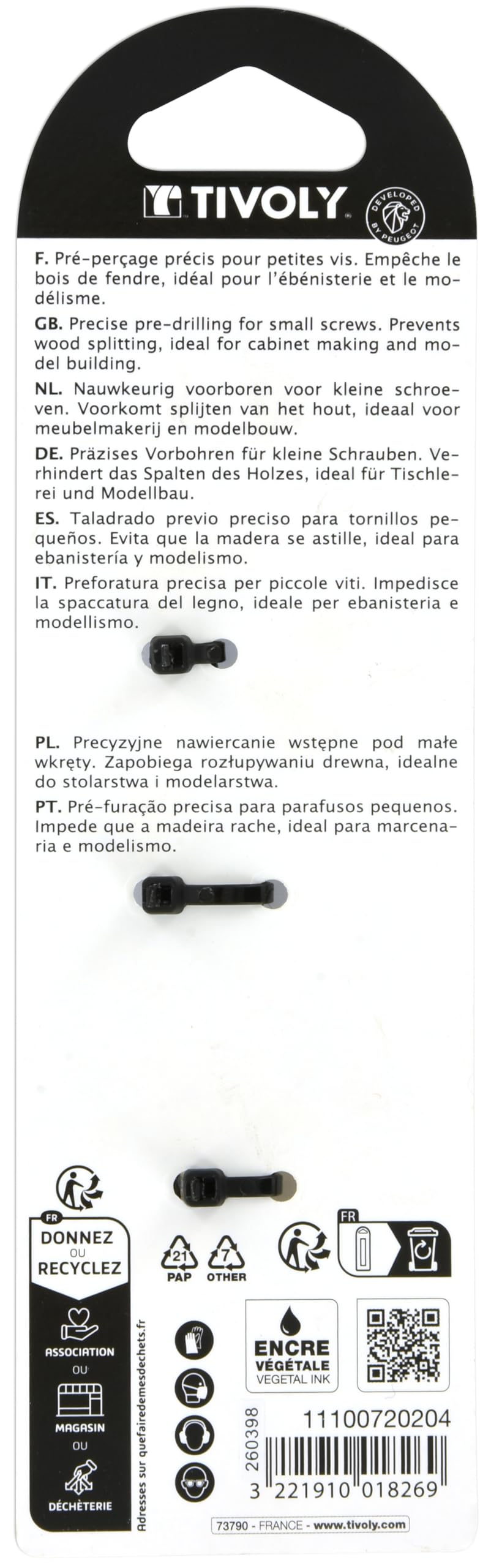 TIVOLY 11100720204 - Pack Barrena 2-4 mm largo 110 > 135 mm (Envase de 2 pz.)