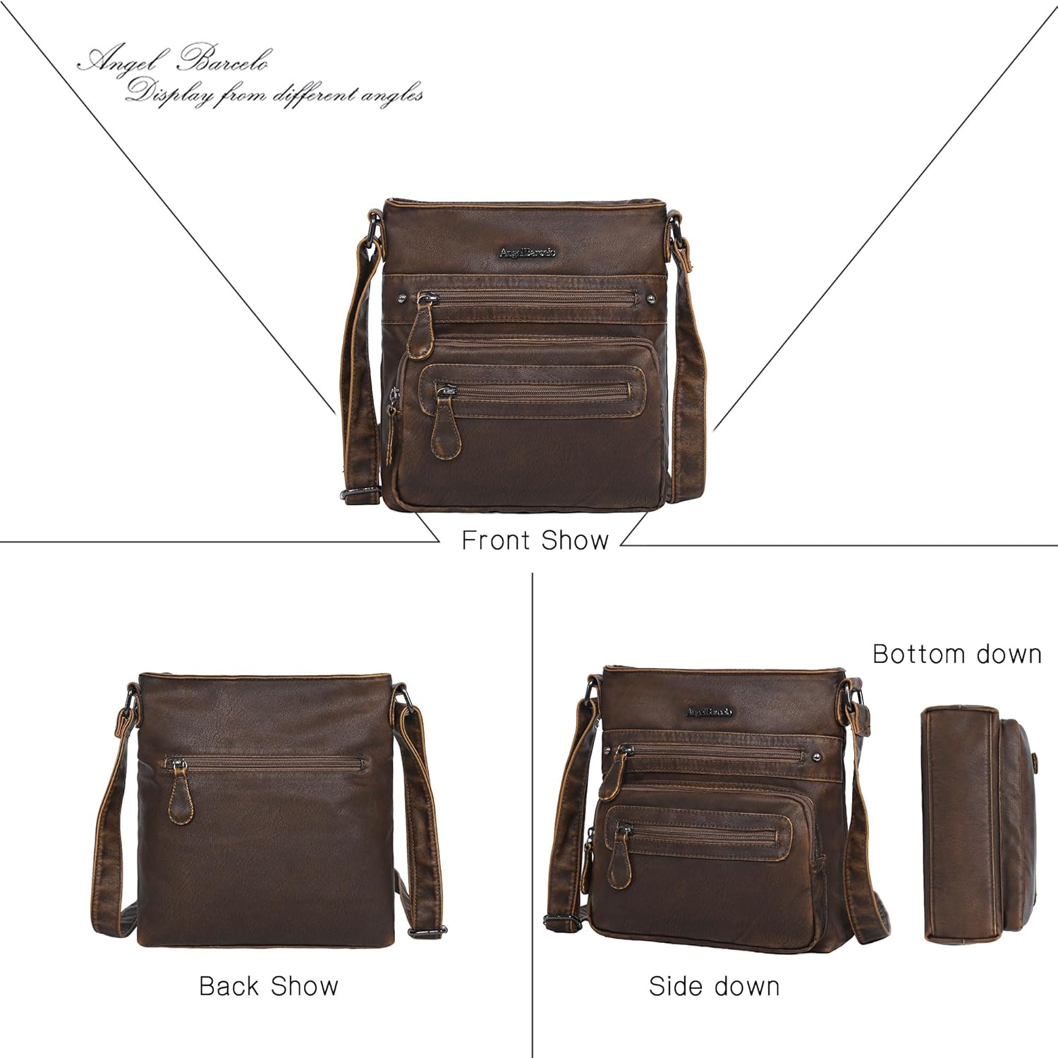 Angel Barcelo Crossbody Bags for Women,Ultra Soft Leather Purses for Women - Image 4