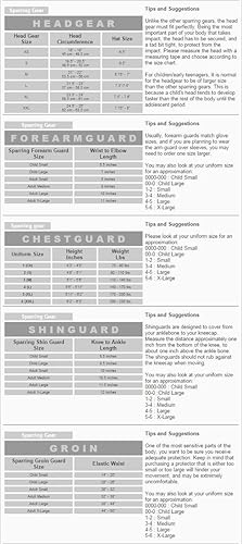 Miniatura 2 de Juego completo de equipo de vinilo MMA, Taekwondo, Karate Sparring con bolsa, espinillera, mano, pie y protector de ingle