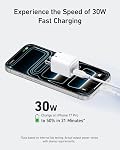 Anker Nano USB C Charger Block, 30W PIQ 3.0 Foldable iPhone Charger Fast Charging for iPhone 17/16 Series, Galaxy, iPad, Compatible with MagSafe