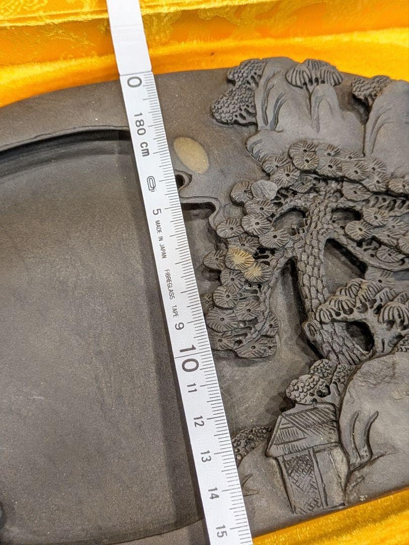 ❛ 中国硯 すずり 手彫り 端渓硯 天然石端渓石 松 習字 飾り 楽天市場