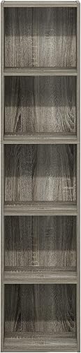 Miniatura 6 de Furinno Luder - Estantería para libros, 5 niveles, cubos, roble francés