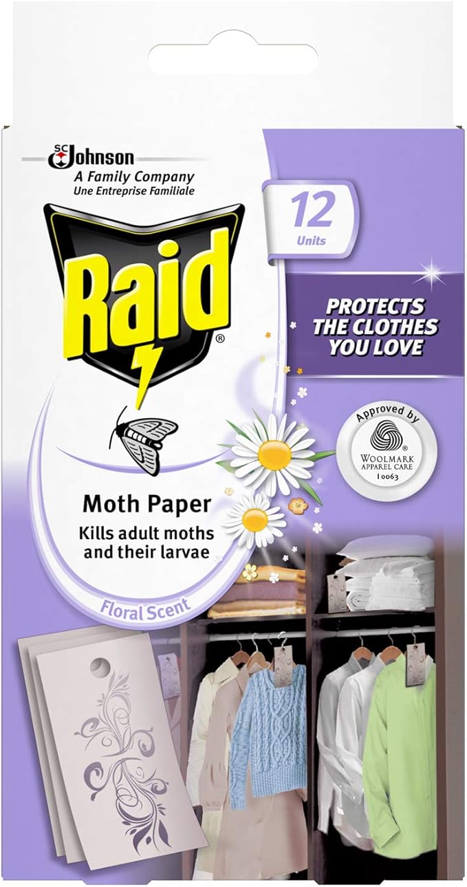 Raid Moth Paper, Moth Killer an Repellent For Wardrobes And Drawers, 1