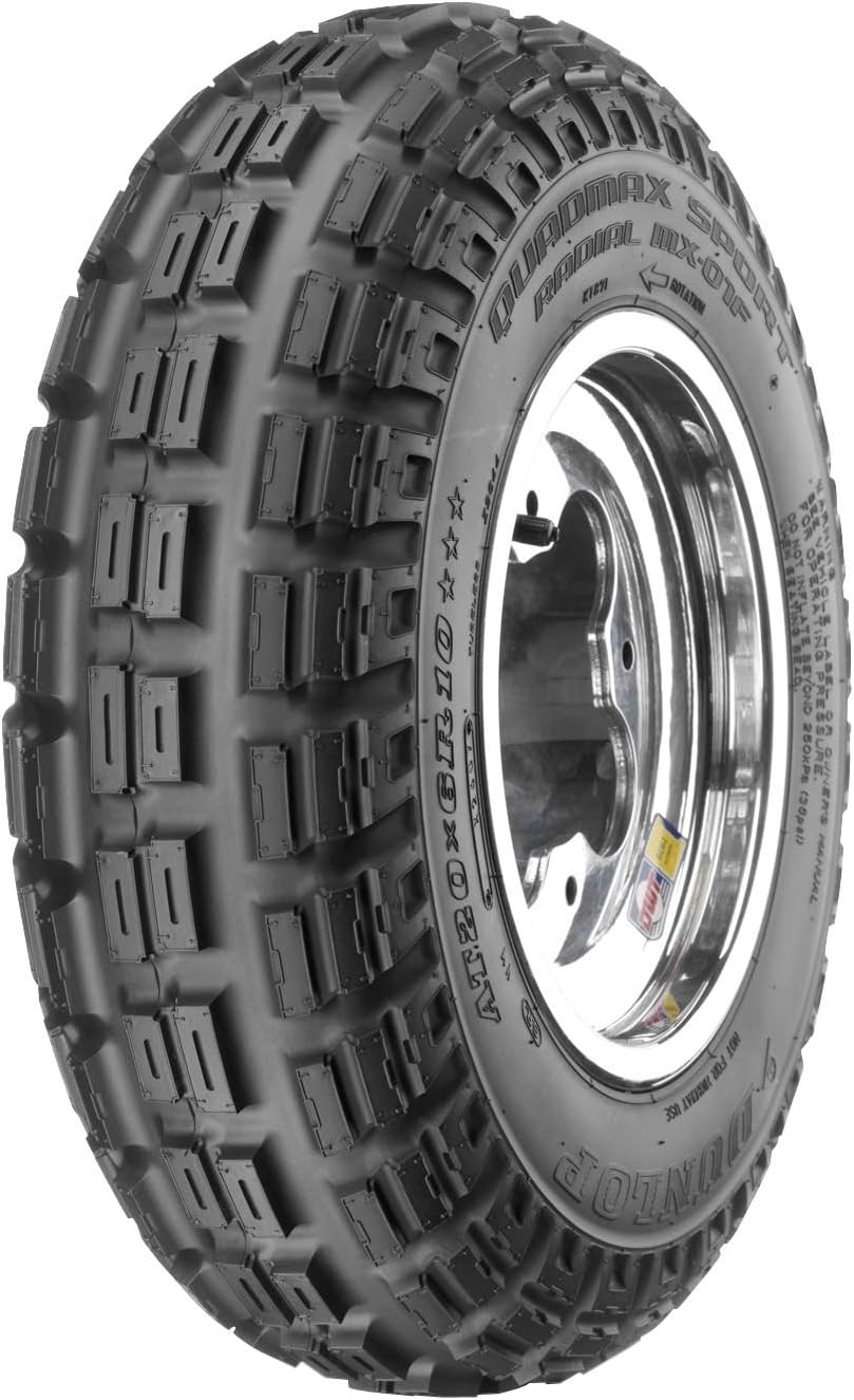 Dunlop Quadmax Sport Radial Tire Front 19x6Rx10, Position Front