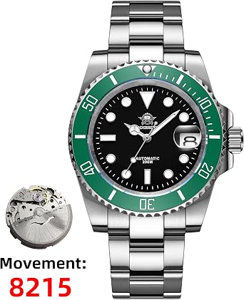 ADDIESDIVE Automatic Watches for Men Analog Diver's Watch NH35A/8215 20Bar Water Proof BGW9 Luminous with Stainless Steel Strap