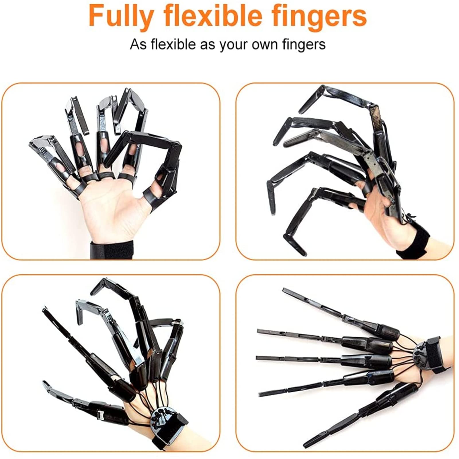 Doigts Griffes Articulés Squelette | Accessoire Cosplay Et Déguisement Halloween | En ABS | Effet Réaliste Effrayant