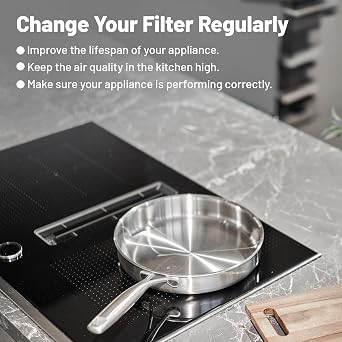 Extractor Hob Active Carbon Filter Set (4 Pack) Compatible for Neff T47 T48 T58 V58 Series Recirculation Odour Filtration Filters 17006642 Replacement