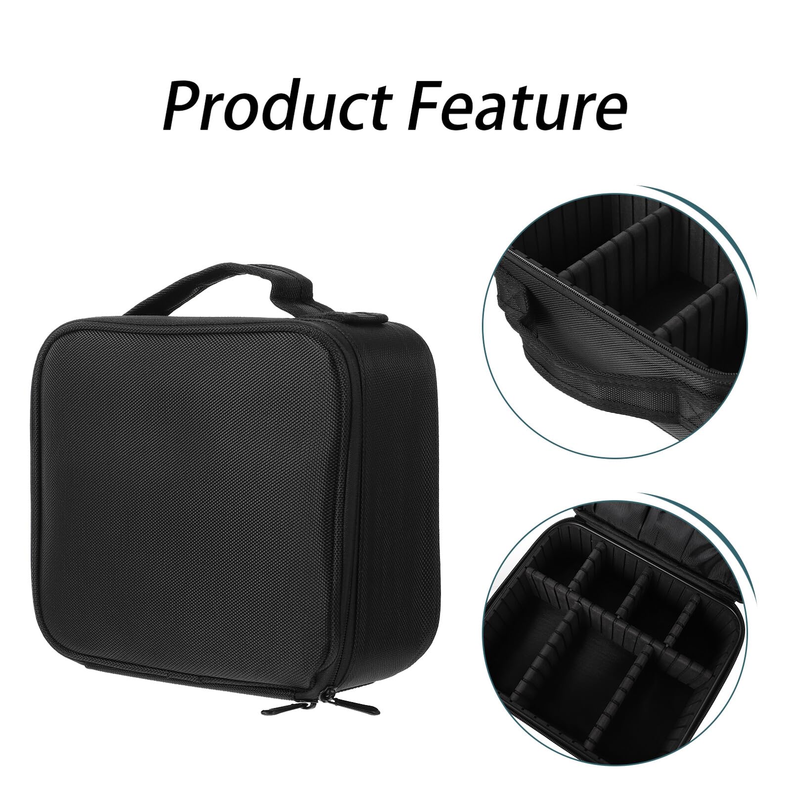 Multilagige Kosmetiktasche Schwarz Geräumiger Reise Organizer mit Reißverschluss Stehend Praktische Aufbewahrung für Make up und Toilettenartikel Tragbar für Damen und Reisen