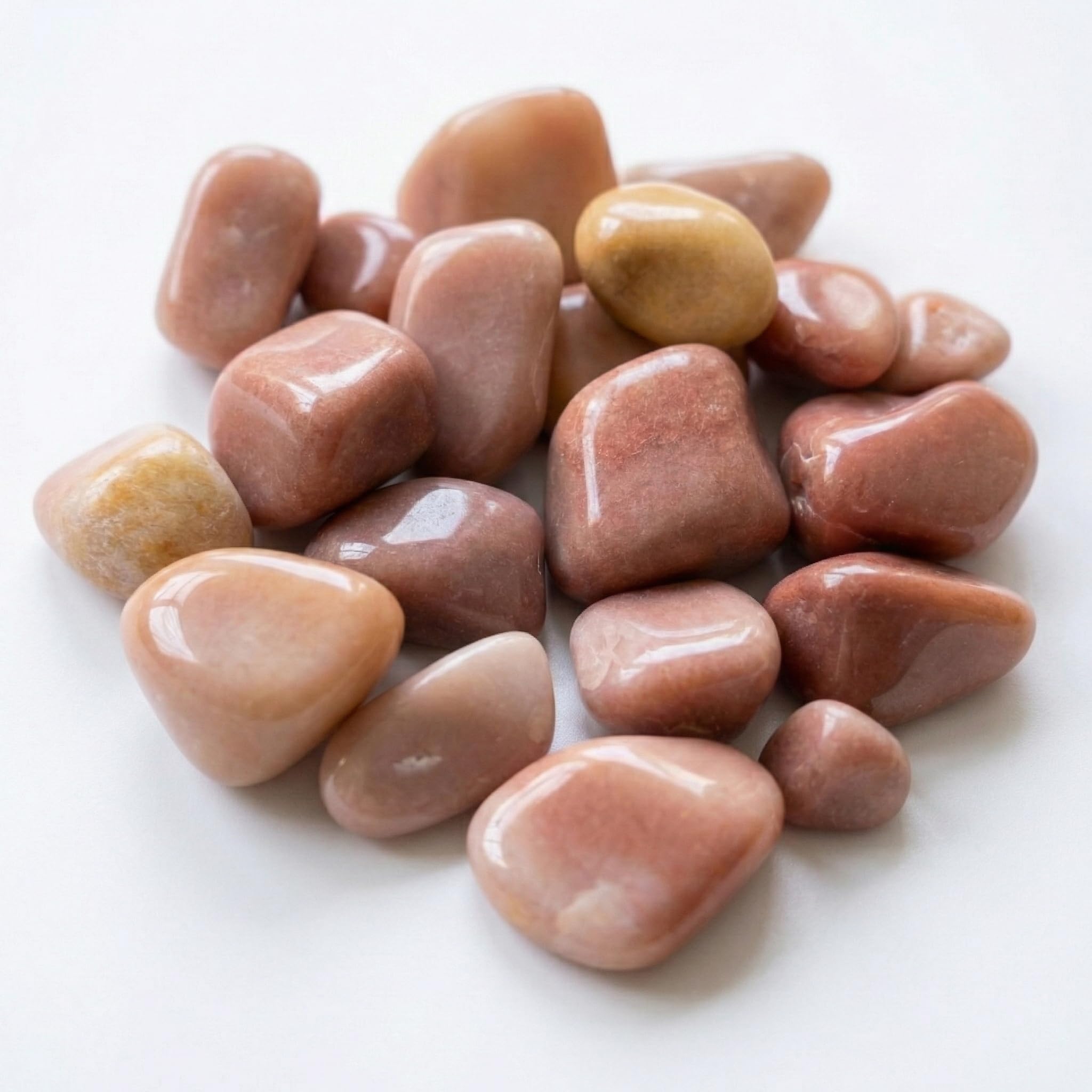 Pink Polished Natural Jasper Pebbles, Smooth Decorative River Rocks for Aquarium, Garden Landscaping, Vase Filler, Plant Pot Topper-image-4