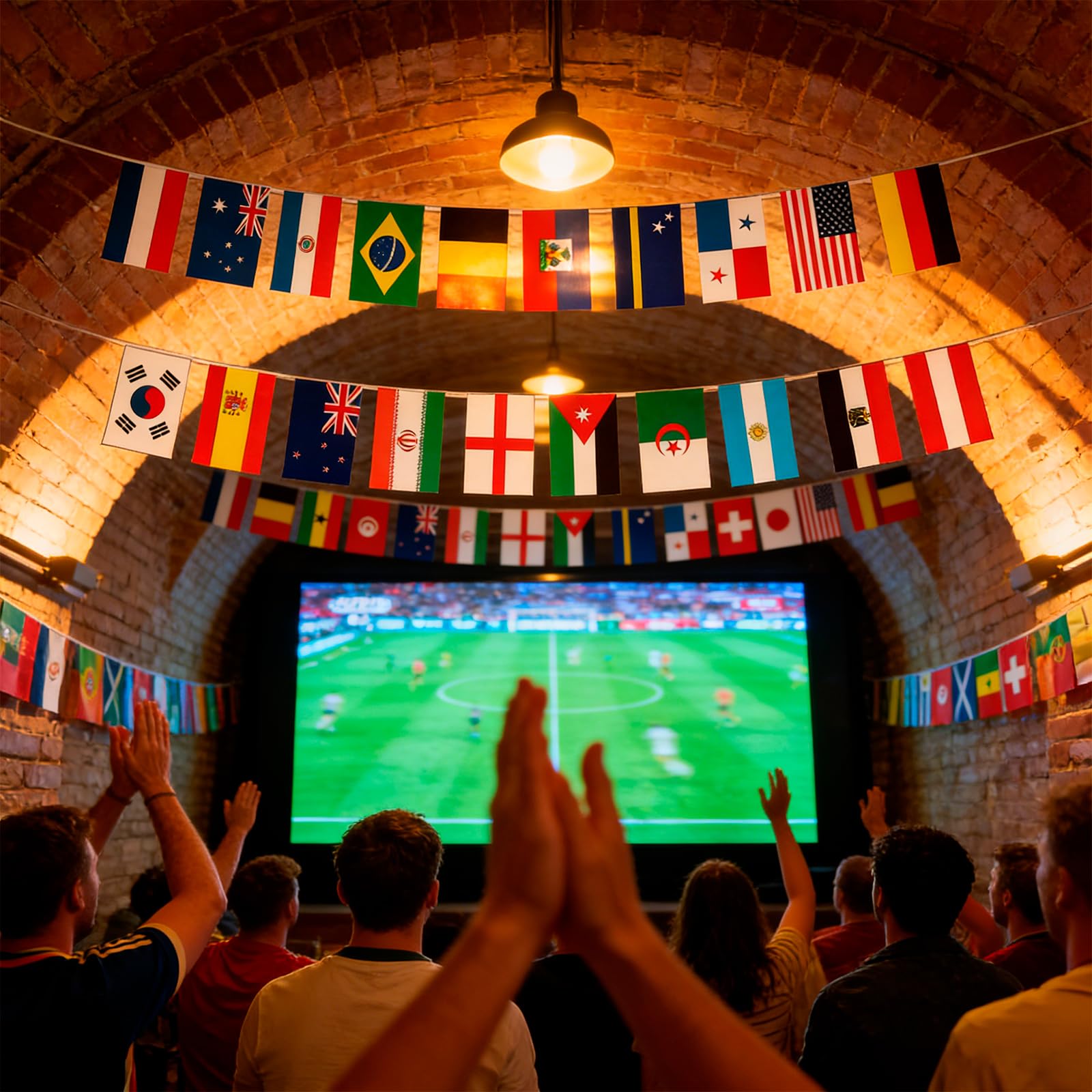 Campeonato Mundial 2026 Banderines 42 países 10 m decoración fiesta fútbol Alemania
