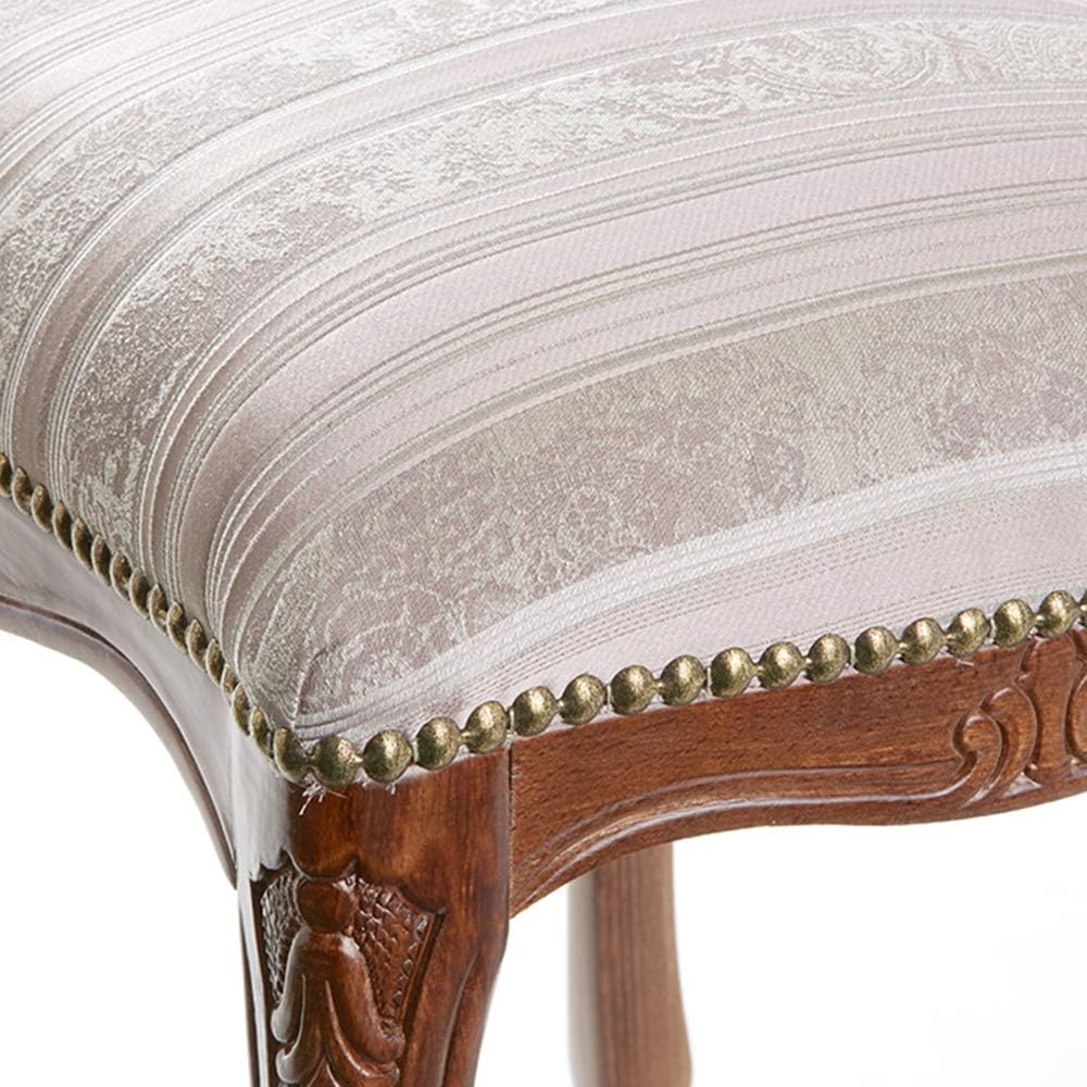 Royal Arden 51687 Italian Stool, Brown Legs, Pink, L 31.9 x 11.2 x 17.1 inches (81 x 28.5 x 43.5 cm)