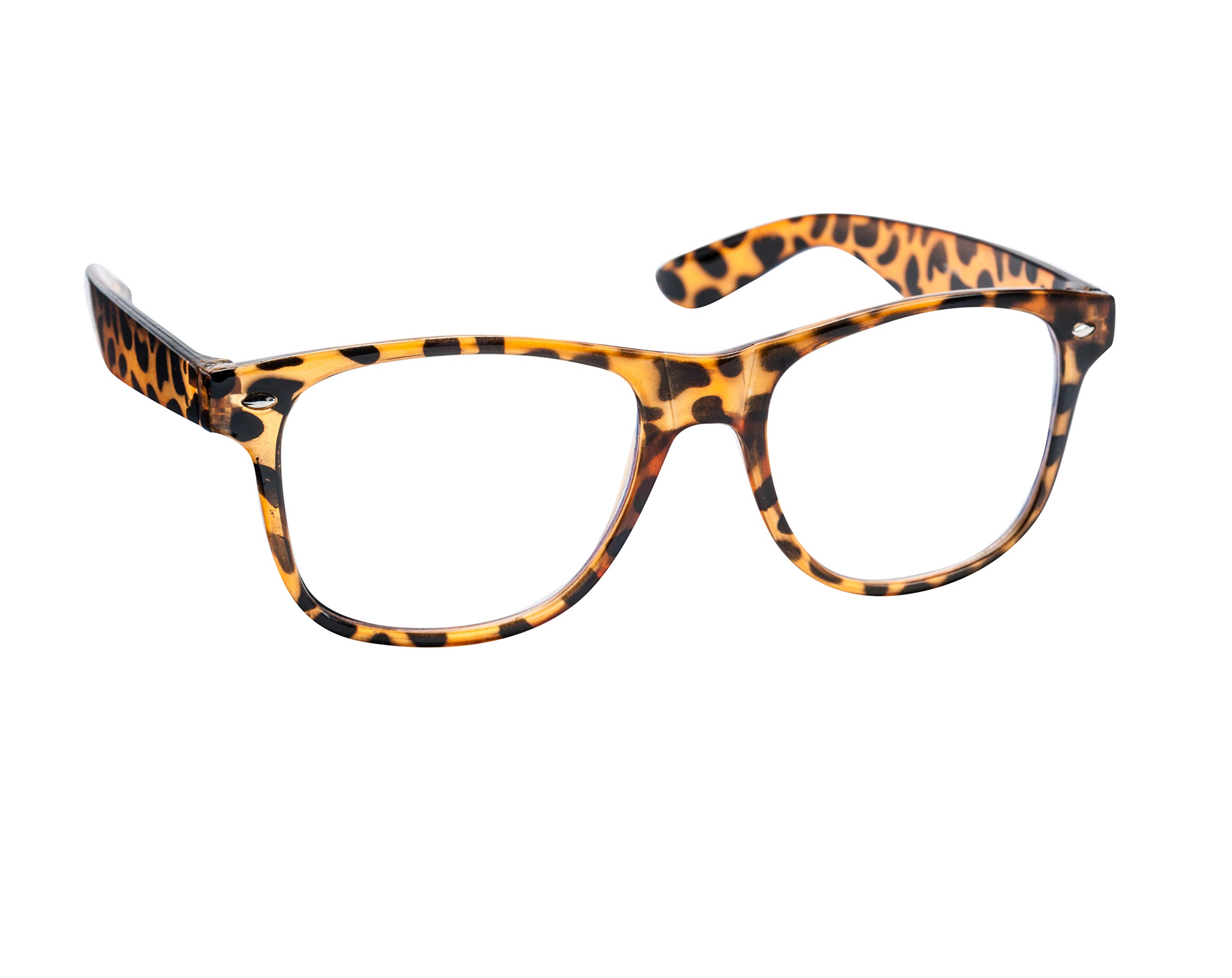 Fads & Fashions Unisex Tortoise Classic Retro Oversized Style Mens Womans Geek Nerd Reading Glasses +0.5 Up To +4.0 Tn49 (, 2.00, Multiplier_x)