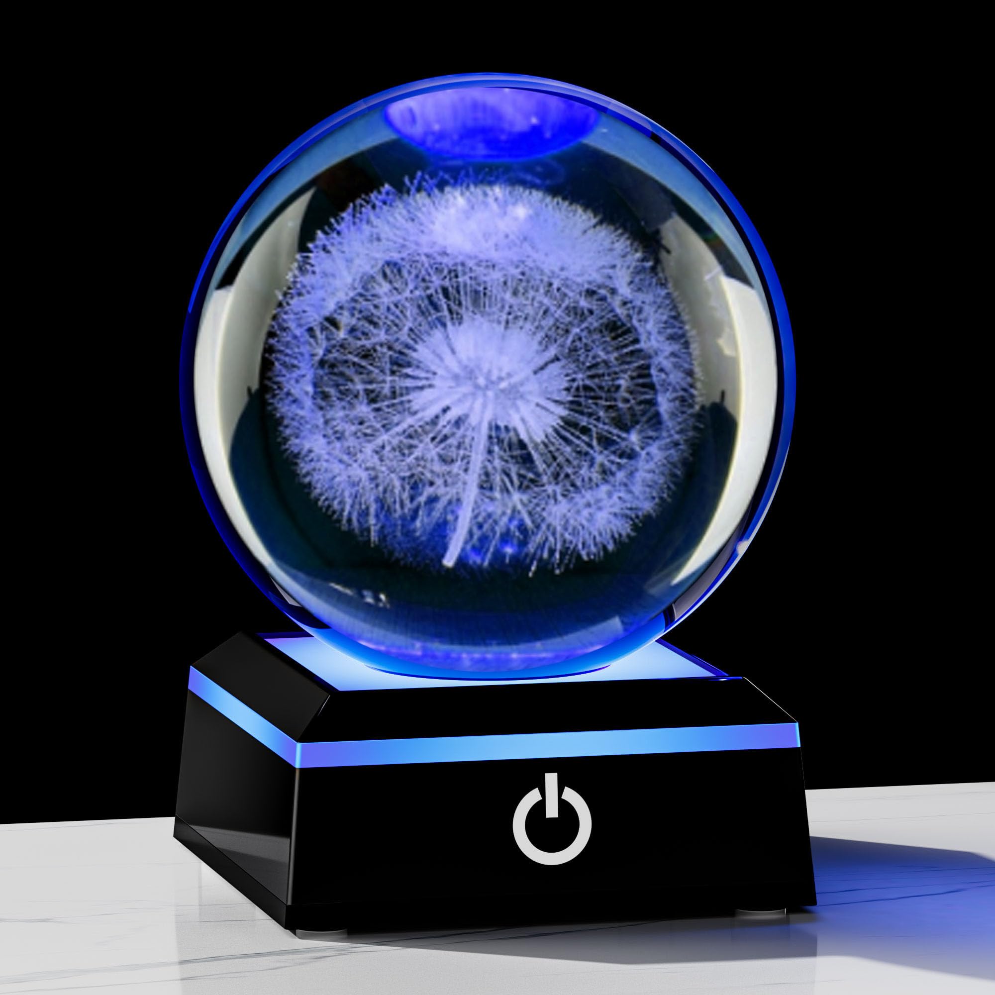 Decoration de pissenlit au laser boule lumineuse 3D pour chasser l'obscurite de la chambre
