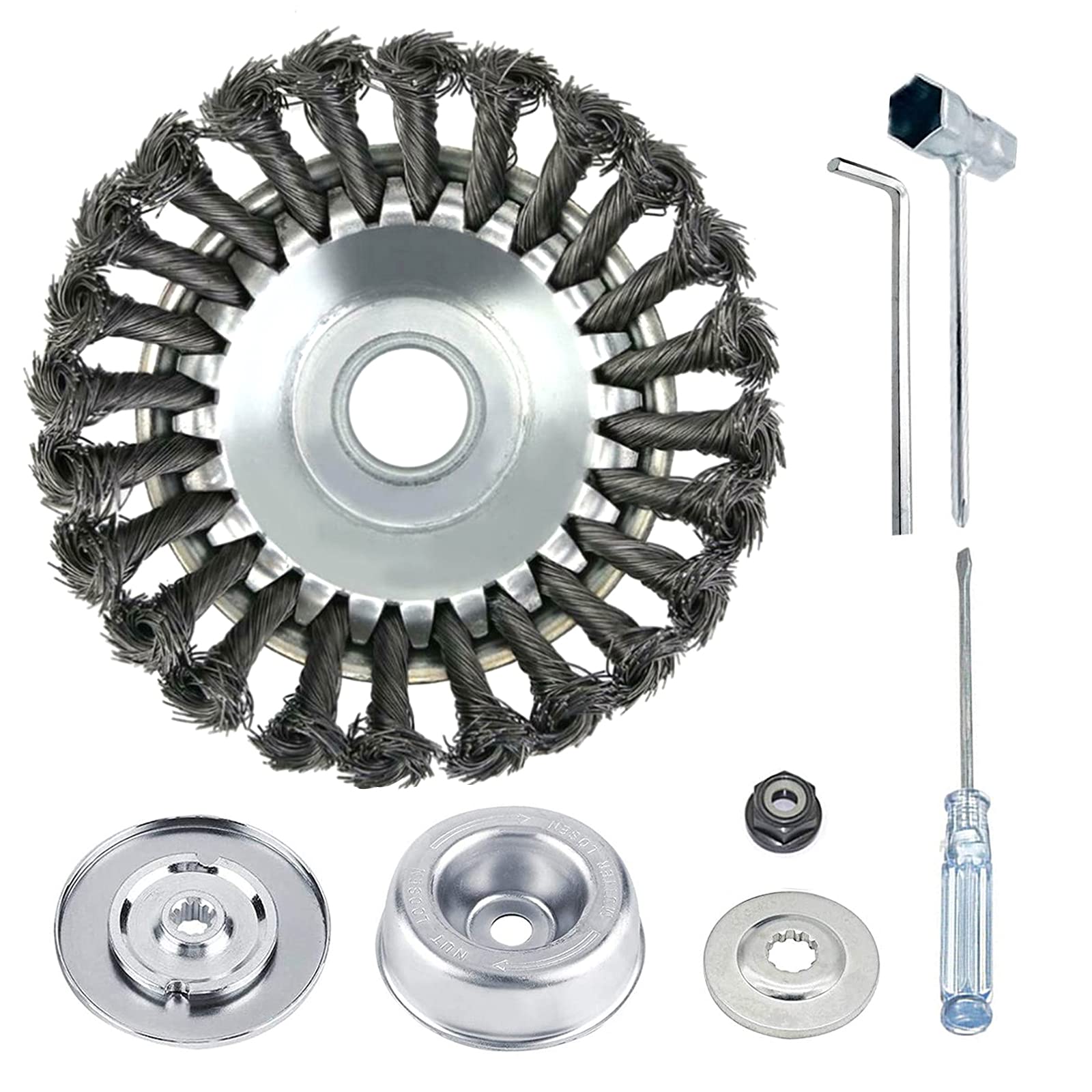 Buy sportuli 8 Inch Steel Wire Brush Cutter Trimmer Head Kits, 8 Pcs