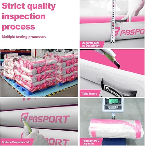 Miniatura 62 de FBSPORT - Colchonetas inflables de entrenamiento de 4 u 8 pulgadas de grosor, pistas de gimnasia para uso en el hogar, animadoras, yoga