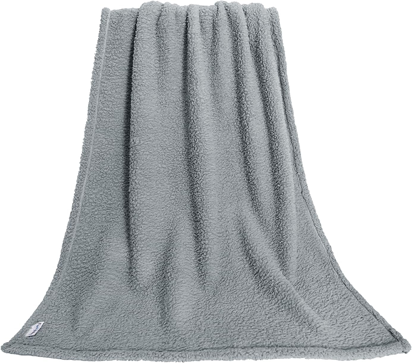 furrybaby Premium Fluffy Fleece Dog Blanket, Soft and Warm Pet Throw for Dogs & Cats Grey (Large (100x120cm))