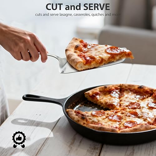 Miniatura 6 de Servidor profesional de lasaña de acero inoxidable, espátula multiusos de 11.5 pulgadas, espátula de servidor para tartas, cortador de pasteles y