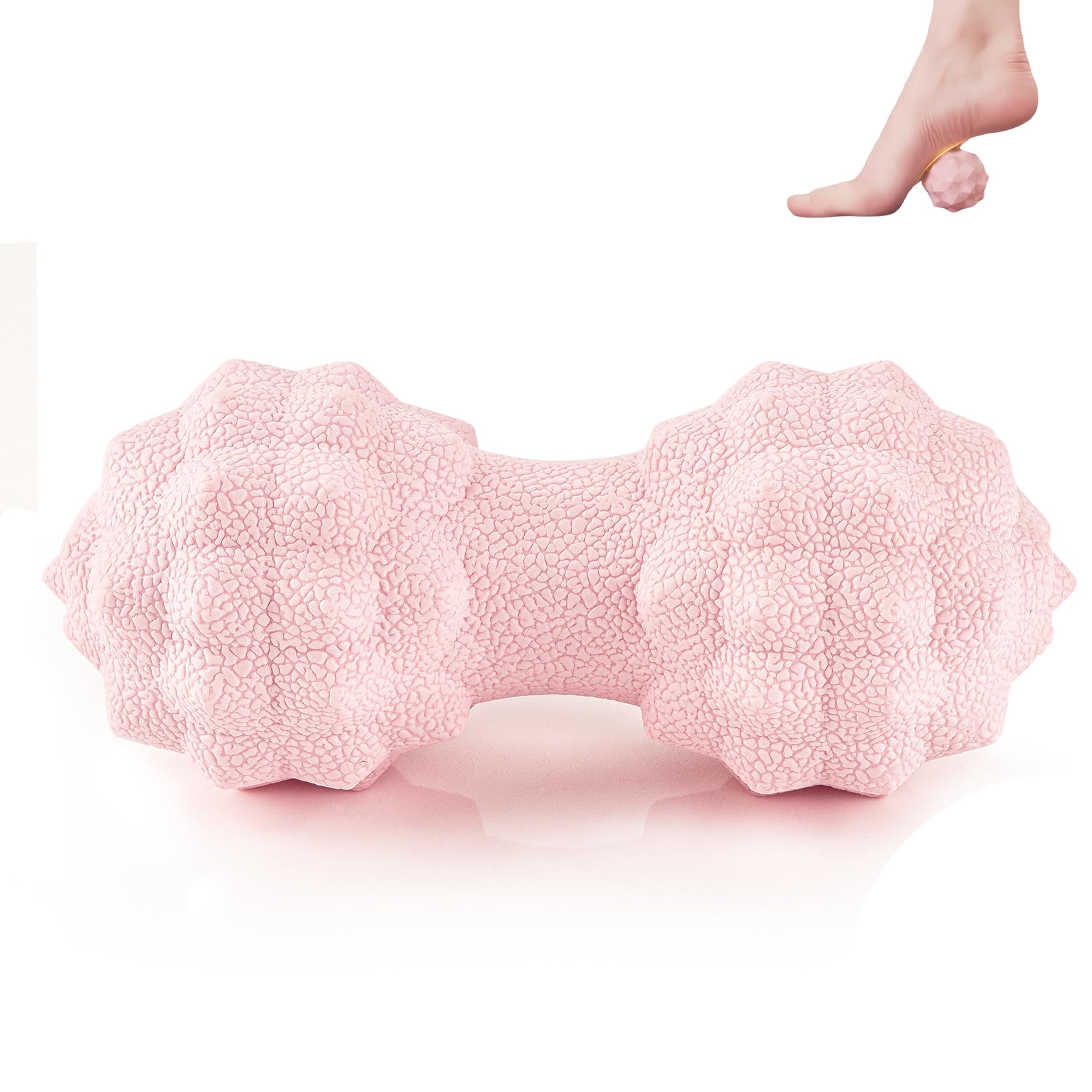 Bola de masaje de maní, bola de masaje de lacrosse doble, bola de rodillo de maní de tejido profundo, bola de masaje muscular para liberación miofascial, relajante muscular, masaje de