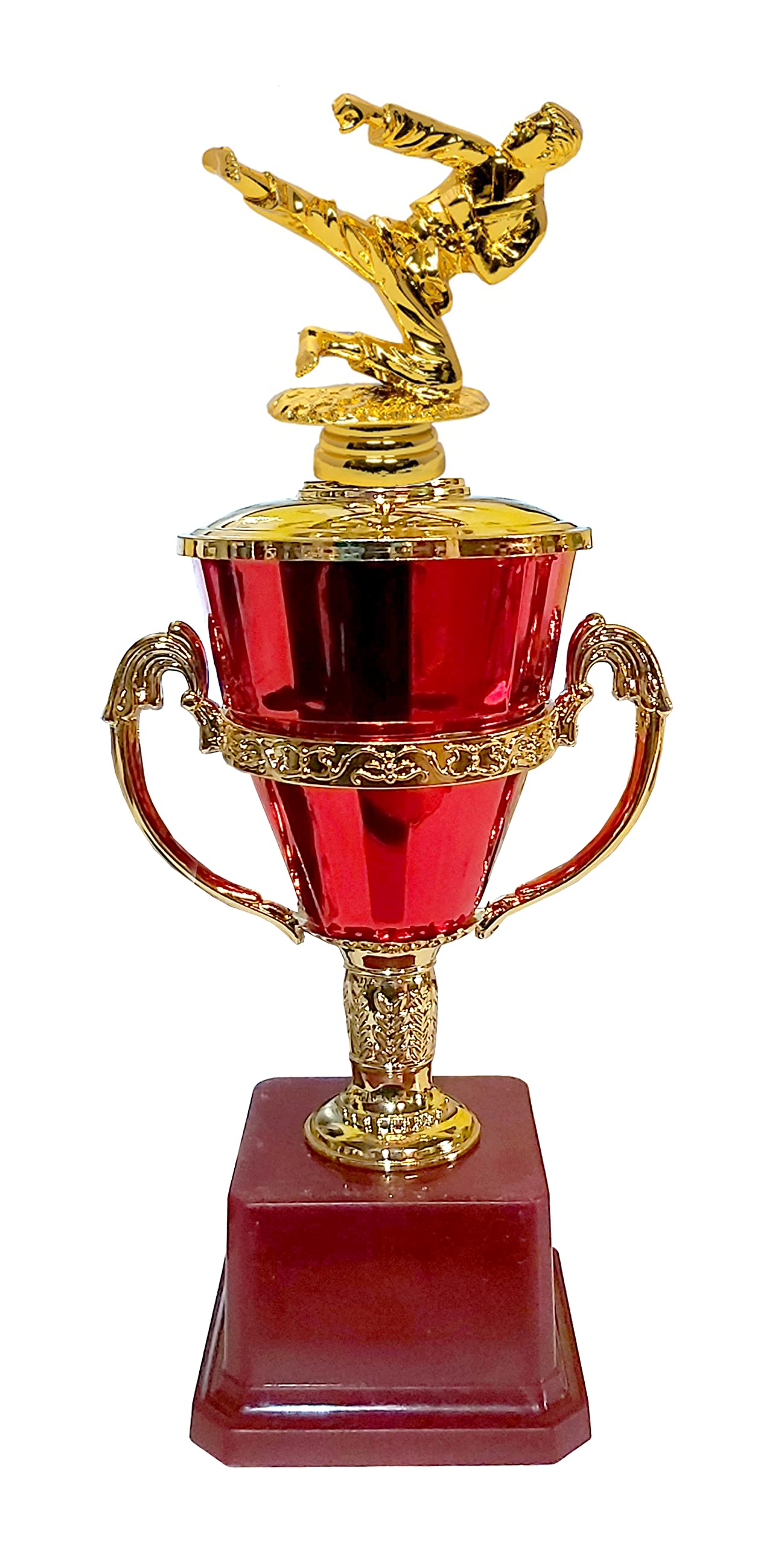 Be Win Winner Red & Golden Fibre Open Cup Trophy for Martial Arts Karate Events, Karate Competition, Functions, Tournament, & School Games Size 12" Inches (B09RQSVBYR) Amazon Price History, Amazon Price Tracker