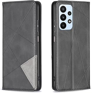 Thoankj Samsung A53 5G Case, Cute Shockproof New PU Leather Wallet Flip Cases with Stand Magnetic Card Holder Gel TPU Silicone Bumper Folio Slim Protective Phone Cover for Samsung Galaxy A53 5G Black