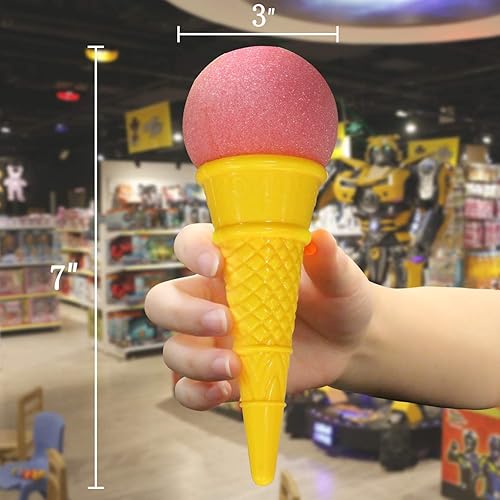 Miniatura 4 de Novelty Place Juguete de disparos de helado (paquete de 12) – Juego Squeeze N' Pop – Lanzador de bolas de espuma de cono de hielo multicolor – Gran