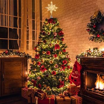 【Silver】Supreme Christmas Tree Topper Amazon.com: DULEFUN Christmas Tree Topper 13.5” Silvery Star