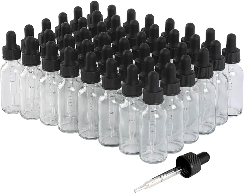 NOOEEISS Frascos de Vidro com Conta-gotas 30 mL, Transparentes, Pacote com 24