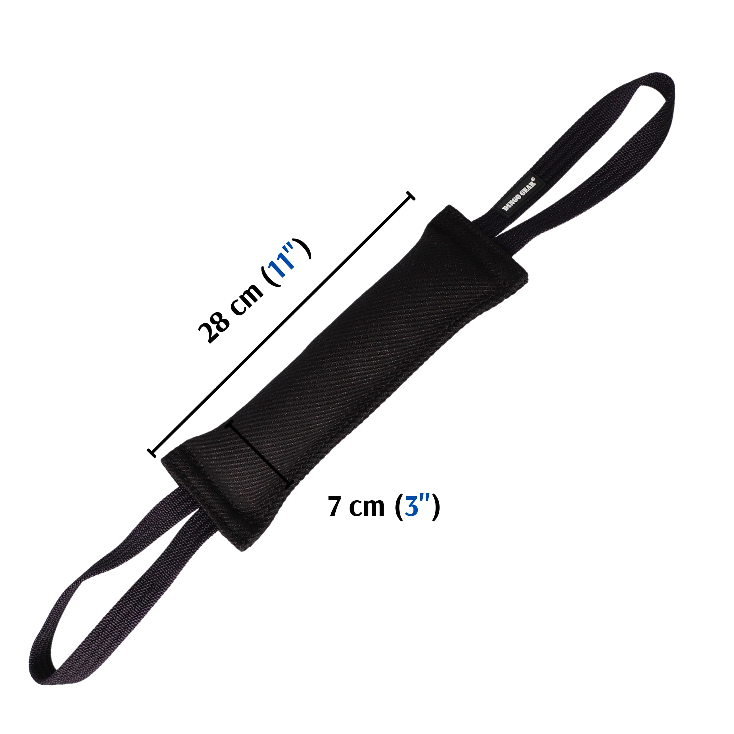 Dingo Gear - Rimorchiatore in Nylon per addestramento Cani IGP & Fun, 2 Maniglie, Nero, 28 x 7 cm