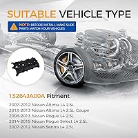 Vista 3 de PAROD Tapa de válvula de motor con junta L4 2.5L para Nissan Altima 2007-2013, Rogue 2008-2013, Rogue Select 2014-2015, Sentra 2007-2012, reemplazo