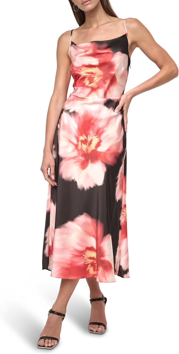 knee length dresses for ladies Donna Karan Women's Sleeveless A-Line Dress - Vapor