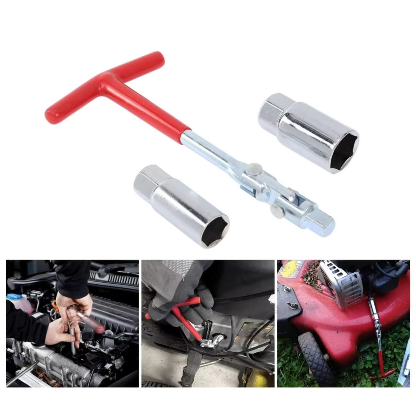 Zündkerzenschlüssel 3Pcs Auto Für Zündkerze Steckschlüssel Set T-Griff Auto Funken Kerzen Spanner Entferner Und Installer Tool