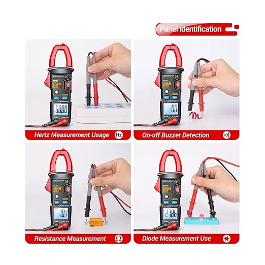 Multímetro Pinza Digital ST183 FUSWIP Medidor de Voltaje AC/DC, Corriente AC, Capacitancia y Resistencia miniatura 7
