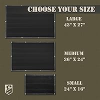 Vista 6 de Juego de tablas de parcheo con 3 parches tácticos, parche de bandera estadounidense, calavera roja, calavera tenue, pared versátil para moral