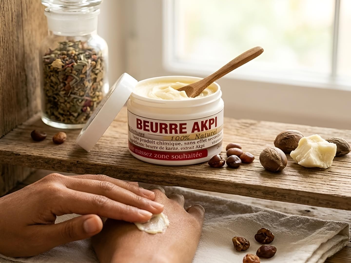 Beurre d’Akpi Rituel Beauté de Femme – Soin Naturel Cheveux & Corps – Effet Tenseur Naturel - Maintien & Tonicité du Buste