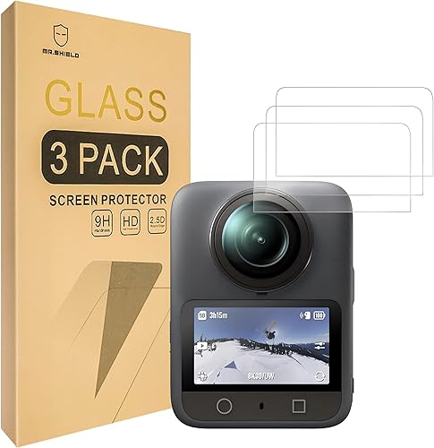 Mr.Shield Protector de pantalla puede usarse con DJI OSMO 360 Vidrio templado Paquete de 3 Vidrio japonés con dureza 9H